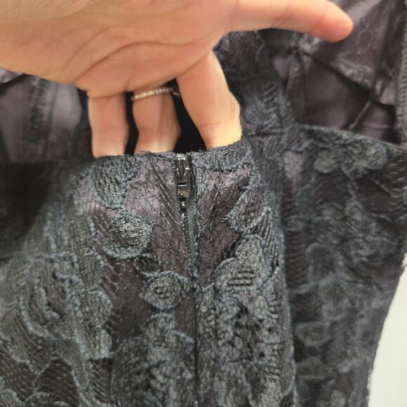 Vintage Rampage Black Lace Dress sz Small Juniors 3 A-line Fairygoth 90s Grunge - Picture 9 of 10